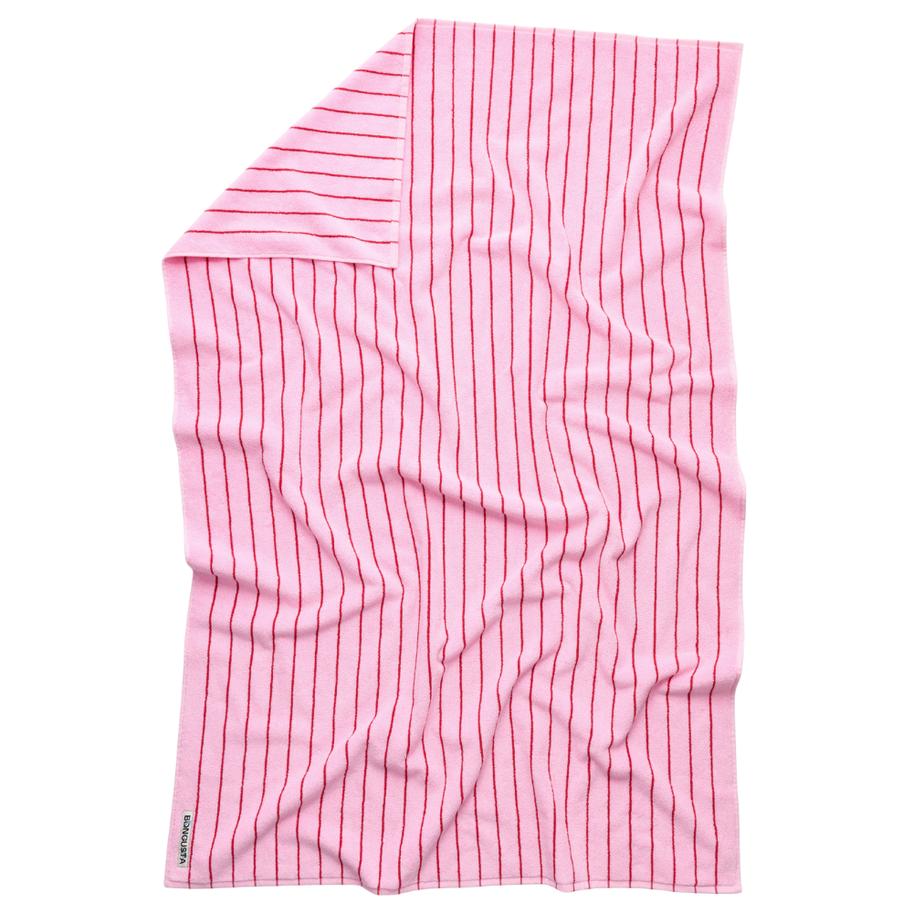 Naram håndklæde - Baby Pink & Ski Patrol Red